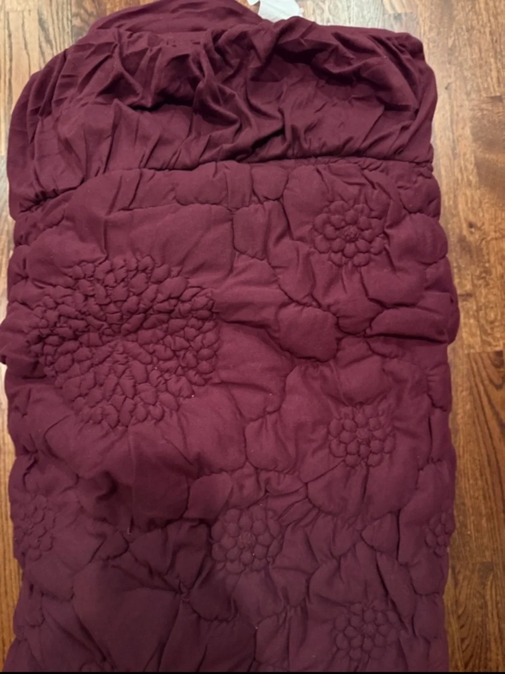 New Anthropologie Dahlia 100% Cotton Jersey Floral Quilt Size Queen